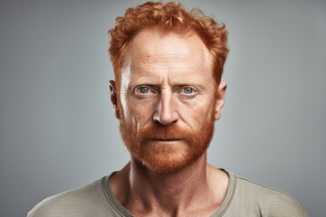 Portrait of a mature man with red hair