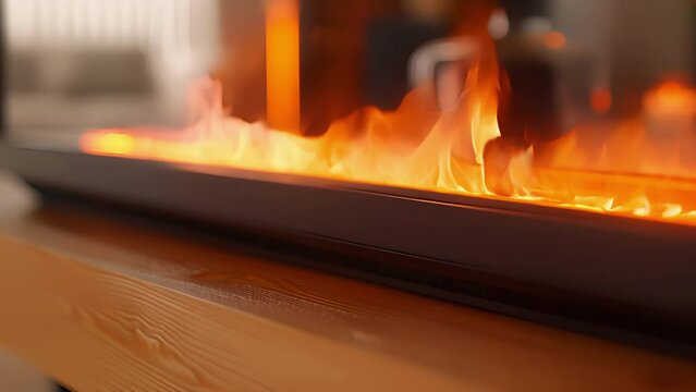 The sleek design and black finish make electric fireplace insert a stylish addition to any room.