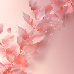 background with pink flowers. Generative AI