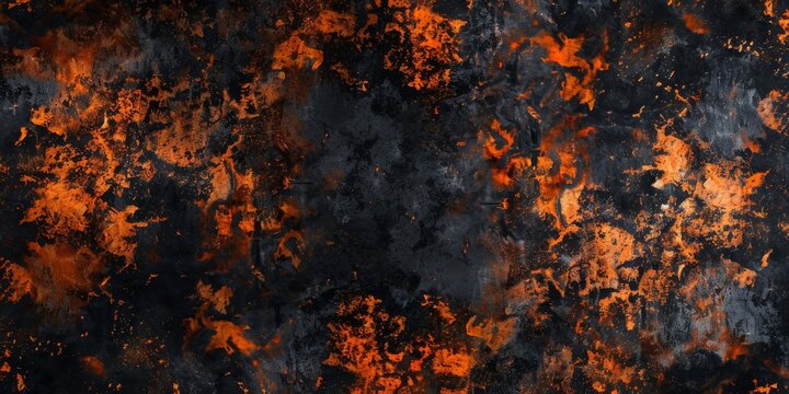 Grunge Background Texture in the Colors Black and Orange created with Generative AI Technology