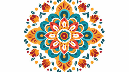 Fototapeta na wymiar Modern Decorative floral mandala. Decorative Cicle 
