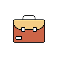 Briefcase icon design with white background stock illustration