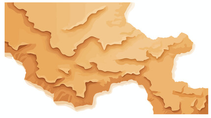 Nalut region map in Libya country flat vector 
