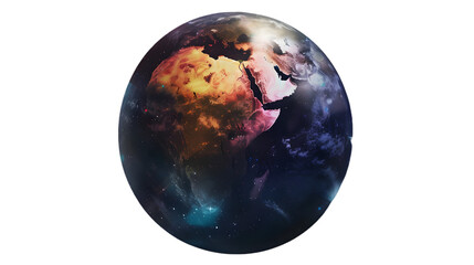 A Colorful Planet on transparent background. PNG file