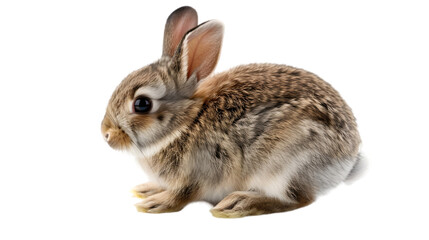 Fototapeta premium a cute rabbit on white or transparent background. PNG file