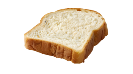 A slice of bread on a transparent background. PNG file