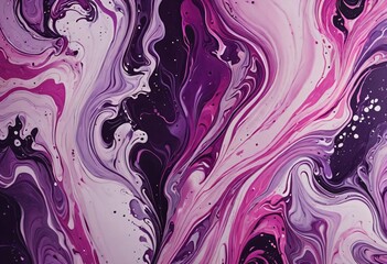 Vibrant Marbled Abstract Dynamic Purple and Pink Texture