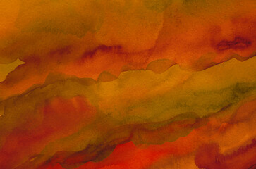Abstract red and brown watercolor background texture - 761205341