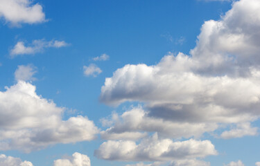 White clouds in blue sky - 761205517