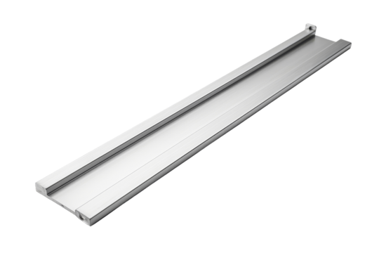 Metal Shelf With White Background. On a Transparent Background.