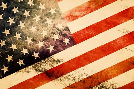Grunge USA Flag background texture