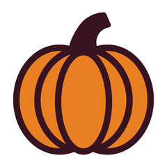 vector pumpkin illustration on white background