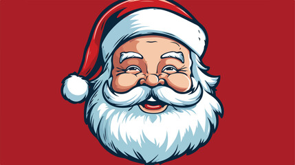 Santa Claus face Christmas vector