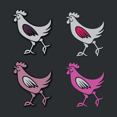 Chicken bird logo design 