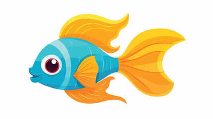 Sea fish icon over white background. vector illustration
