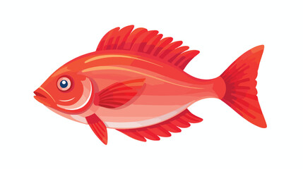 Sea fish icon over white background. vector illustration