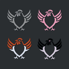 Chicken bird logo design 