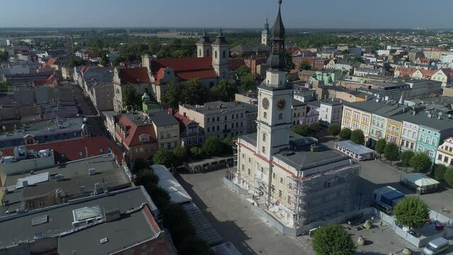 Market Square Old Town Leszno Aerial View Poland