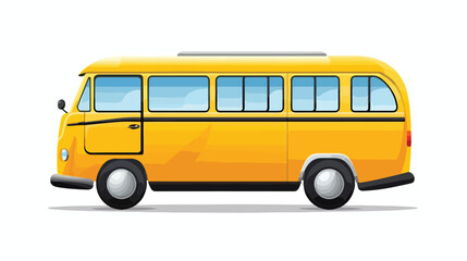 Obraz na płótnie Canvas Small bus for urban and suburban for travel. Car 