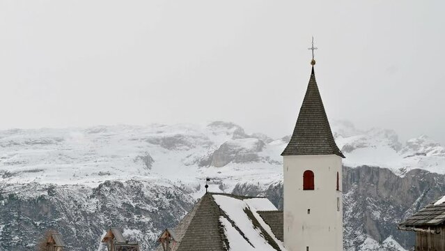 Alta Val Badia. La Crusc location in winter