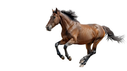 Flight of a horse on Transparent Background. PNG file