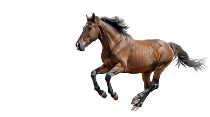 Obraz premium Flight of a horse on Transparent Background. PNG file