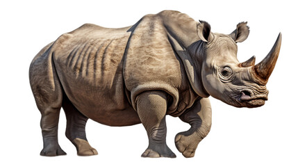 Rhino isolated on white background, PNG file