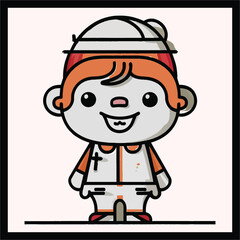 Obraz premium Ziggy color vector illustration