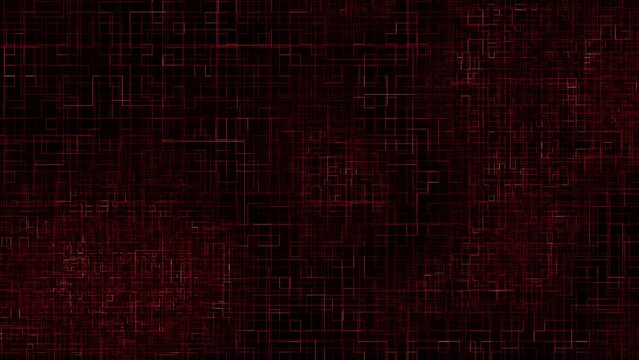 Hacking red background animation video. Programming internet futuristic computing animation. 4K Resolution