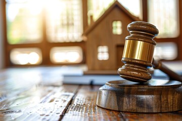 The Real House Sale: Auction Law and Regulation with Lawyer - obrazy, fototapety, plakaty