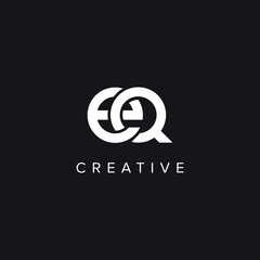 Alphabet Letters EQ QE Creative Logo Initial Based Monogram Icon Vector Template.