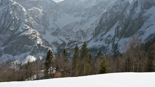 Climb to the Grago refuge. Val Saisera between Montasio and the Julian Alps.