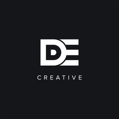 Alphabet Letters DE ED Creative Logo Initial Based Monogram Icon Vector symbol.