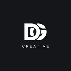 Alphabet Letters DG GD Creative Logo Initial Based Monogram Icon Vector symbol.