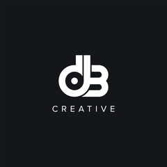 Alphabet Letters DB BD Creative Logo Initial Based Monogram Icon Vector symbol