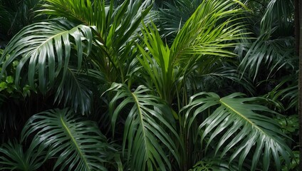 Fototapeta na wymiar The bright green foliage of a tropical palm, meticulously isolated for a clear cut-out effect Generative AI