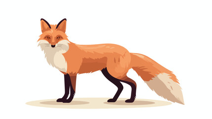 Fox isolated flat vector