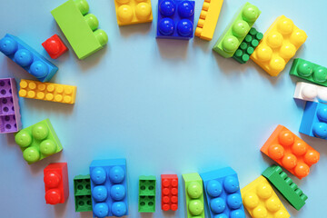 Frame of toy blocks 