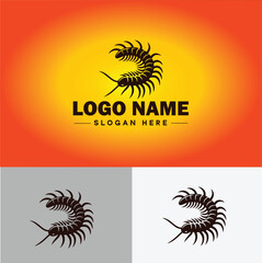 Centipede logo vector art icon graphics for business brand icon Centipede logo template