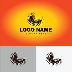 Centipede logo vector art icon graphics for business brand icon Centipede logo template