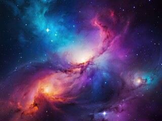 Obraz premium space galaxy background planet and space background with stars
