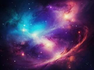 Naklejka premium space galaxy background planet and space background with stars