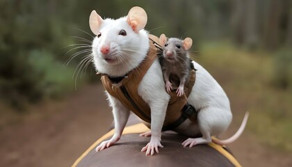 A Rat Riding On The Back Of A Dog An Adventure Bu