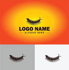 Centipede logo vector art icon graphics for business brand icon Centipede logo template