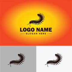 Obraz premium Centipede logo vector art icon graphics for business brand icon Centipede logo template