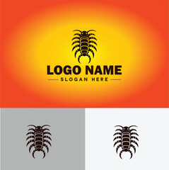 Centipede logo vector art icon graphics for business brand icon Centipede logo template