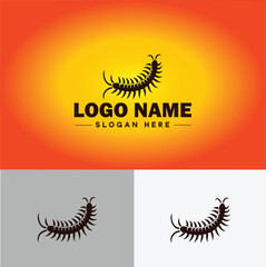Centipede logo vector art icon graphics for business brand icon Centipede logo template