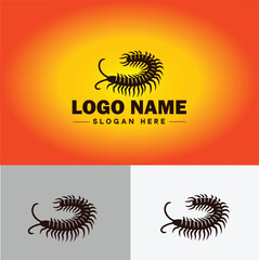Centipede logo vector art icon graphics for business brand icon Centipede logo template