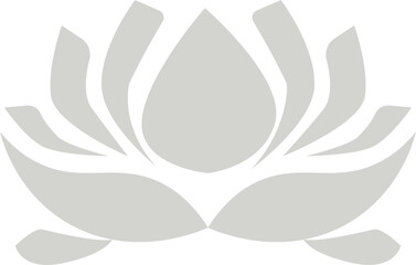 lotus grey yoga symbol png transparent