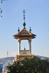 Obraz premium beautiful tower in barcelona with trees with the Torre de Collserola